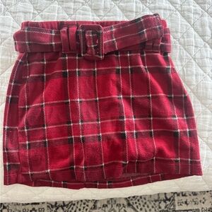 Abercrombie kids Plaid Red Skirt